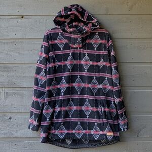 Powder River Outfitters By Panhandle Ladies Aztec Pullover Size XL Black Red